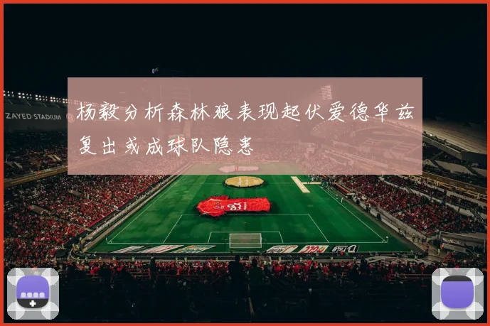 杨毅分析森林狼表现起伏爱德华兹复出或成球队隐患